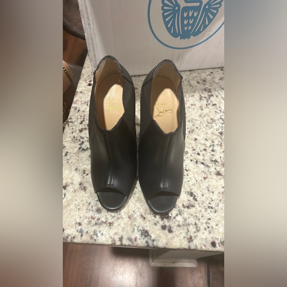 Peep toe booties! Like new.